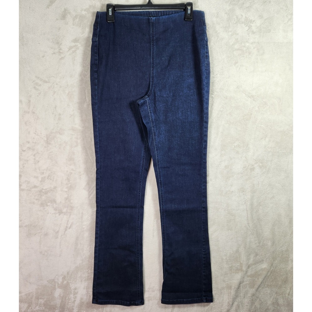 Denim & Co Denim Jeans Womens 10 Tall Deep Indigo Perfect Flex Pull On A607625